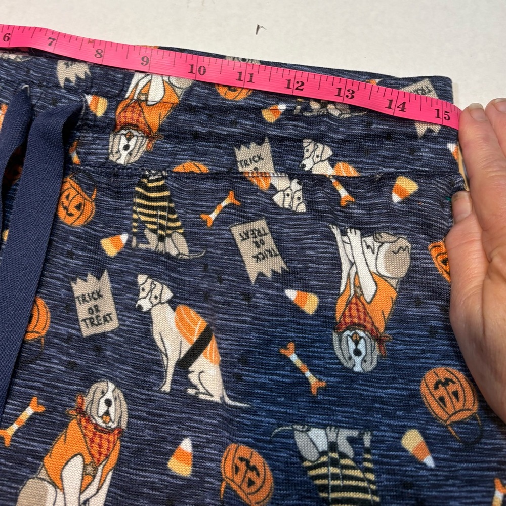 Jaclyn Smith Halloween dog costume pajama pants medium blue women’s - Picture 2 of 7
